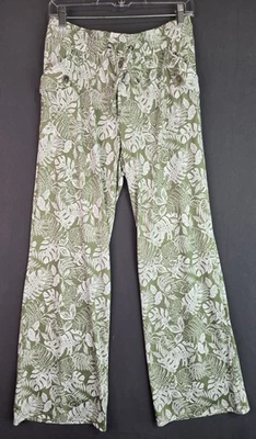 Robert Louis Mujer Elástico Suelto Pierna Ancha Tropical Floral Pantalones Con Bolsillos M Foto 1 de 4