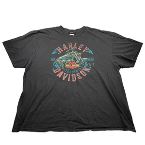 Harley Davidson 2XL T-Shirt Short Sleeve Black Men V Twin Motorcycle S3 - Picture 1 of 11