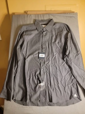 NOVA camisa social masculina Joseph Abboud com botões XXL cinza manga longa. - Imagem 1 de 4