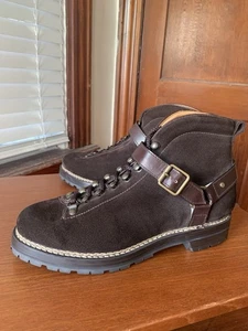 NEW w BOX| RALPH LAUREN PURPLE LABEL 9E JADON FIDEL BROWN SUEDE HIKING BOOTS 9 E - Picture 1 of 24
