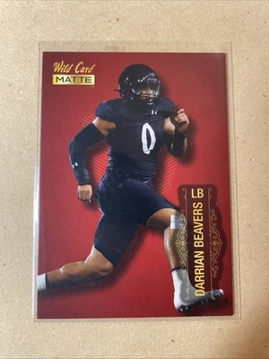 2022 Wild Card MATTE - Darrian Beavers #MB-27 Red (RC) - Image 1 of 2