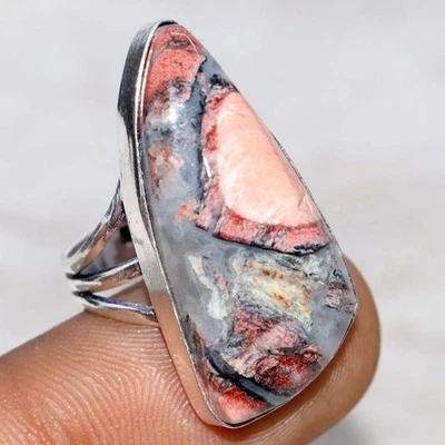 Anillo Chapado en Plata 925 Jaspe Rojo EE. UU. 6 Cumpleaños Regalo GW Foto 1 de 3