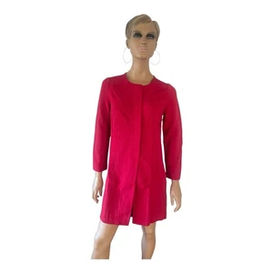 NWT Chico’s Topper Drama Ottoman Long Jacket Renaissance Red - Sz 0 4/6 - Picture 1 of 8