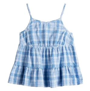 Girl's 14/16 XL Babydoll Cami Tank Top SO Blue NEW v-neck sleeveless ruffled - Picture 1 of 2