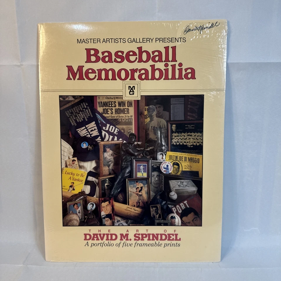 1992 The Art of David Spindel ~ Portfolio of Five Prints - Baseball New Sealed - Image 1 of 4