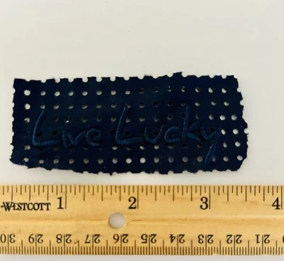 Live Lucky Black Clover Swatch  Embroidered Sports Hats Patches - Image 1 of 2