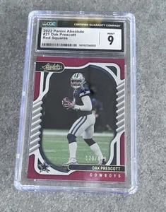 2022 absolute Football Dak Prescott CGC 9 Red Squares - Picture 1 of 1