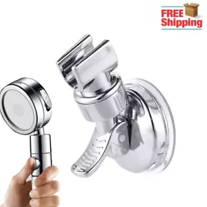 US Shower Head Handset Holder Adjustable Bracket with Suction Cup Wall Mount ABS - Picture 1 of 10