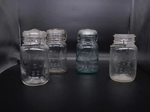 Atlas E-Z Seal lot of 4 Blue Clear Bales Lids - Picture 1 of 12