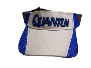 QUANTUM Reels Grey & Blue Men's Tournament Fishing Sun Visor Hat Cap  - Picture 1 of 3