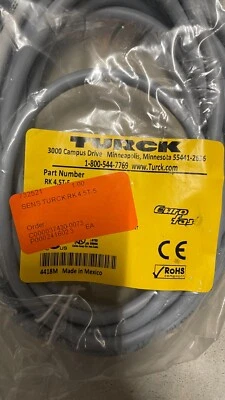 New in Bag Turck RK 4.4T-5/S101 Cordset QD Cable/Cord Set - Image 1 of 4