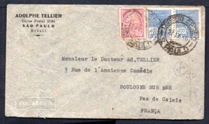 Brasilien - 1940 Luftfrankreich Luftpostbrief von Sao Paulo nach Frankreich - Bild 1 von 2