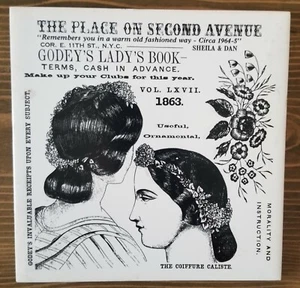 Trivet 6" Kitchen Hot Plate Godeys Ladys Book Print Vintage Reproduction  - Picture 1 of 1
