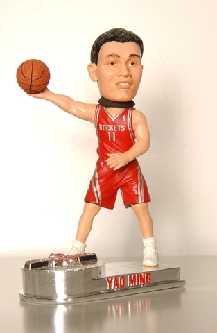 Houston Rockets Yao Ming Platinum Series Bobble Head 8" NIB Cover