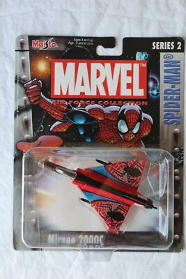 Maisto Marvel Series 2 Air Force SPIDER-MAN Mirage 2000C Die Cast Fighter Jet  - Image 1 of 2