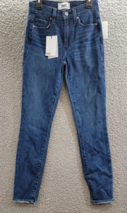 PAIGE Hoxton High Rise Ankle Skinny Jeans Women's 24 Fairview Zip And Button - Picture 1 of 17
