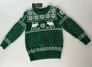 NWT Polo Ralph Lauren Boys Green Cotton/Wool Sweater Size 6 - Picture 1 of 10