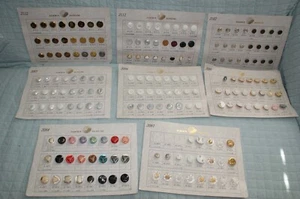 Salesman Sample Fashion Button Cards 24 Unique Color & Designs New Fast Shipping - Picture 1 of 18