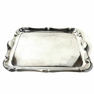 Grande vassoio in argento massiccio 800 del 1920 rettangolare misura 36 x 51,7 cm - Foto 1 di 6