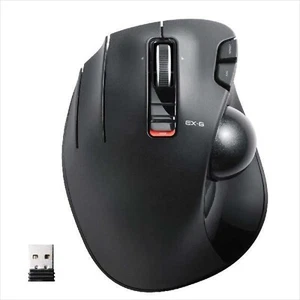 ELECOM Left-Handed 2.4GHz Wireless Easy Thumb Control Trackball Mouse - Picture 1 of 3