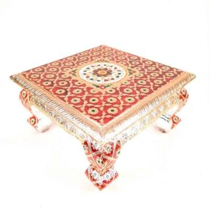 Pooja Chowki Bajot - For Diwali Pooja, Festivals, Ceremonies & Home Decoration - Picture 1 of 18