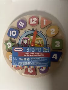Little Tikes Shape Sorter Clock Puzzle 12pc Learn Time, Colors & Shapes New - Picture 1 of 6