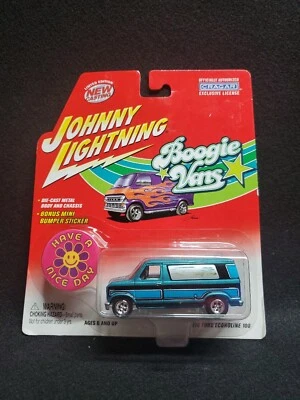 Johnny Lightning Boogie Vans 1976 Ford Econoline 100 White Lightning Chase - Image 1 of 4