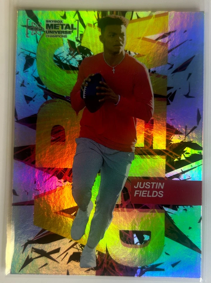 2021 Skybox Metal Universe Champions Arc Weld AW-13 Justin Fields - Image 1 of 2