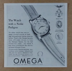 Omega Seamaster 1955 cronómetro anuncio impreso vintage - Imagen 1 de 1