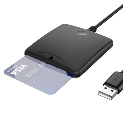Portable USB 2.0 Smart Card Reader for IC/ID/SIM ATM Bank Card SIM Card Cloner - Image 1 of 4
