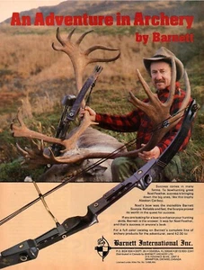 VINTAGE 1987 BARNETT BOGENSCHIESSEN BOWHUNTING DRUCK ANZEIGE - Bild 1 von 1