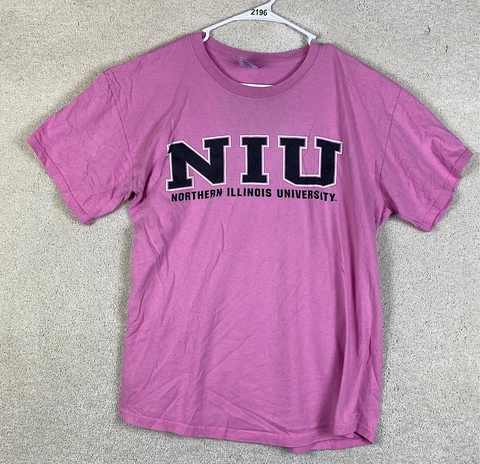Northern Illinois University Pink Large T Shirt NCAA Size Large Short Sleeve Cover