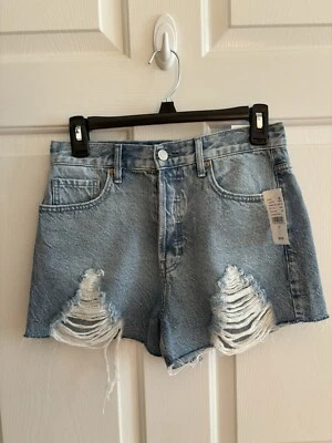 Pantalones Cortos de Denim Pacsun Nuevos con Etiquetas Charlie Azul Desgastado Corte, Para Mujer Talla 27 Foto 1 de 4