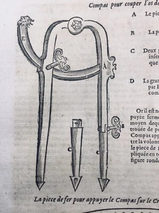 Chirurgia Trépanation 1614 Neurologia Bussola Rara Stampa Sul Legno Skull Medico - Picture 1 of 7