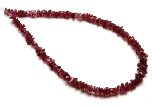 Piedras preciosas granate natural tamaño 7 a 8 mm astillas lisas forma cuentas 11" hilo - Imagen 1 de 7
