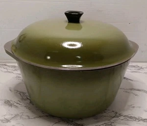 Vintage Club Aluminum 8 Qt Dutch Oven Stock Pot Avocado Green w/Lid - Picture 1 of 15