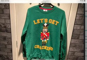 Christmas jumper. Green. Let’s get cracking. Sz Small - Picture 1 of 1