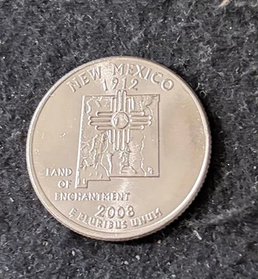 2008 D New Mexico Quarter Circulated Free Shipping - Image 1 of 2