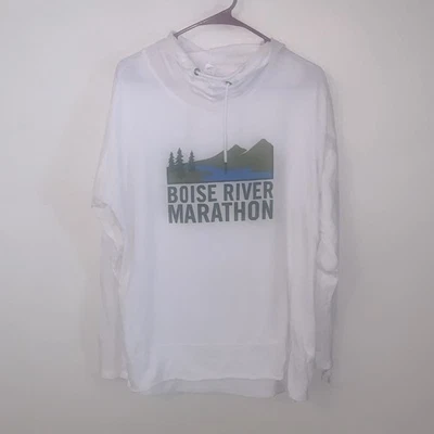 Sudadera con capucha District White Boise River Marathon grande unisex Foto 1 de 4