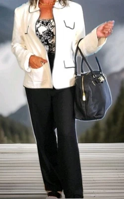 COLDWATER CREEK Linen Blend Pantsuit 90s Secretary 16 - Image 1 of 4