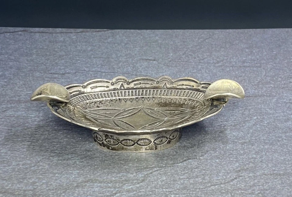 Cenicero moneda plata tribu desconocida vintage cigarro nativo americano Foto 1 de 4