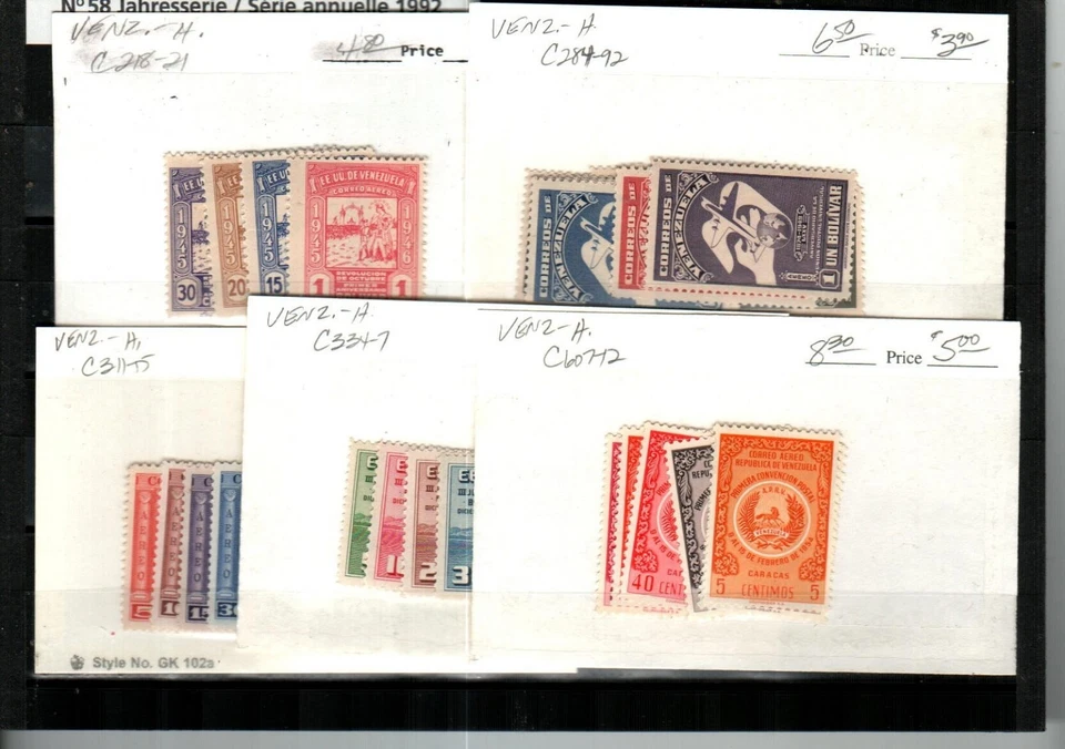 Venezuela Scott C218-21, C284-92, C311-15, C334-7, C607-12 Mint hinged [TK566] - Image 1 of 1