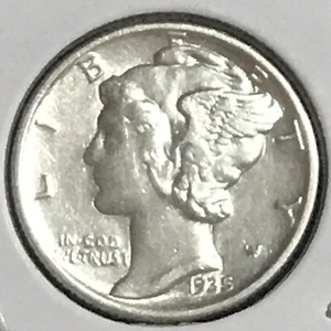 U.S. Mercury Dime AU 1935 - Foto 1 di 2