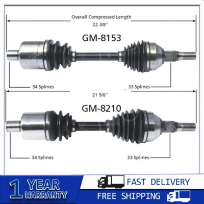 Para Pontiac Montana 2005~2006 2x eje delantero izquierdo delantero derecho TrakMotive CV Foto 1 de 4