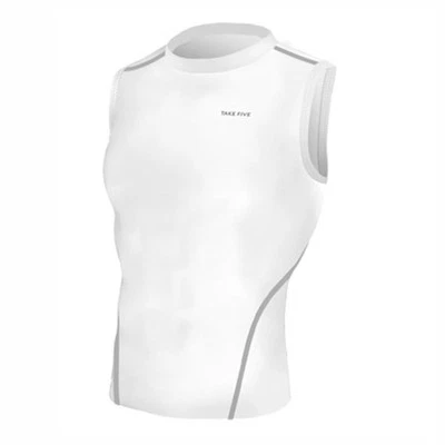 Take Five Mens Skin Tight Compression Base Layer Running Shirt S~2XL White NT062 - Изображение 1 из 4