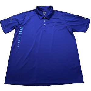 Adidas Polo Shirt 2XL Blue Climacool Golf Performance Formation Very Good XXL