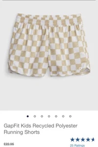 gapfit Girls teen running shorts in beige check  XXL BNWT RRP £22.95 13-14 - Picture 1 of 2