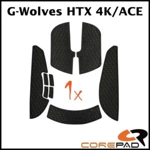 Corepad Soft Grips Noir G-Wolves HTX 4K / ACE Grip Tapes Sticker Pour Souris - Picture 1 of 1
