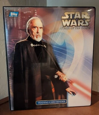 Star Wars 2001 Topps 113 Evolution Trading Cards + 2 Promo Cards - Dooku Binder - Image 1 of 4