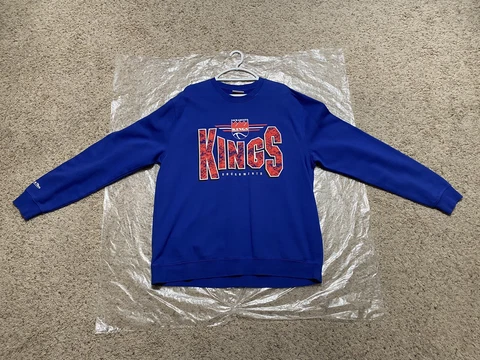 SACRAMENTO KINGS NBA MITCHELL & NESS ROYAL CLASSIC THROWBACK SWEATSHIRT MENS 3XL Cover